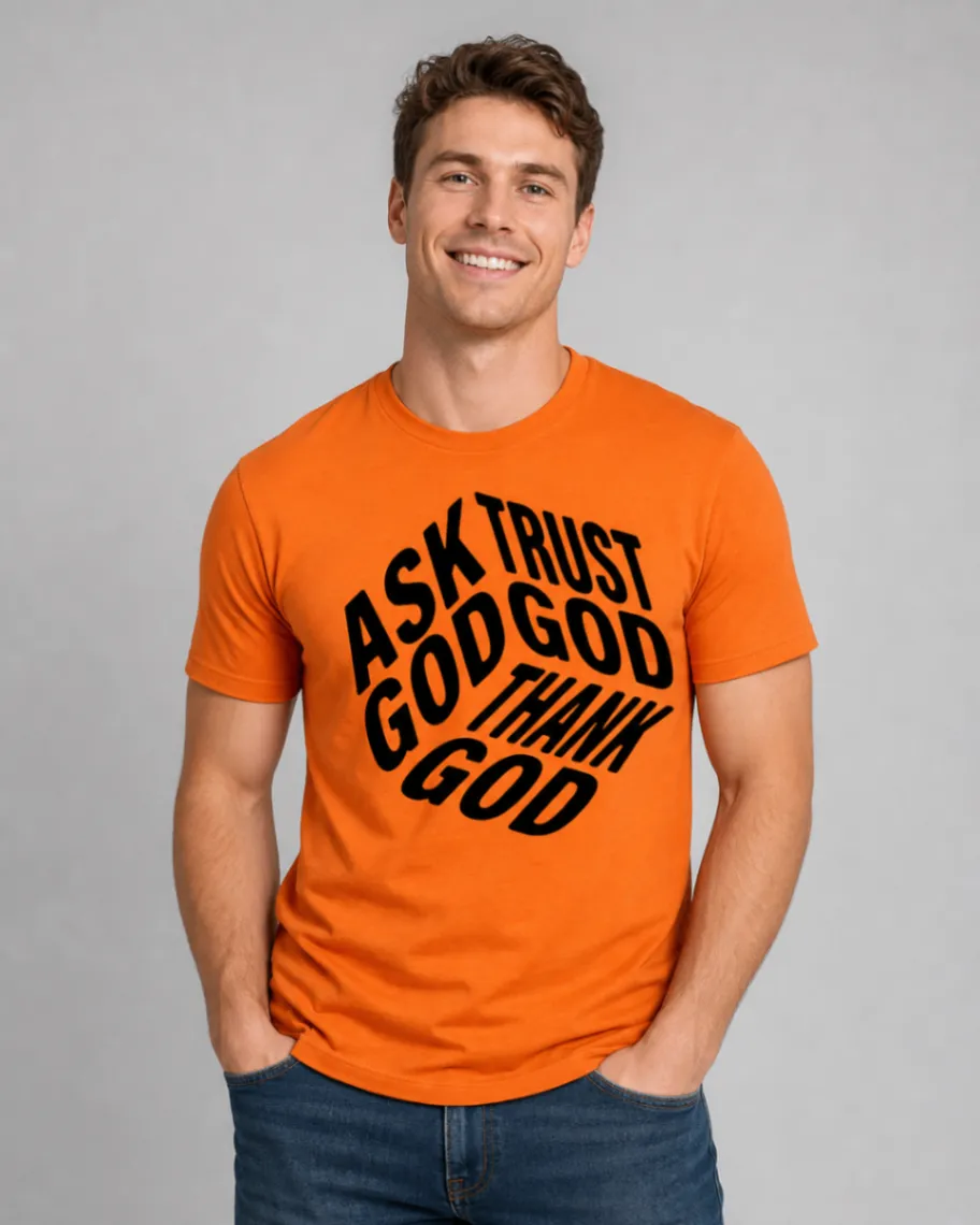 Ask Trust God stock design